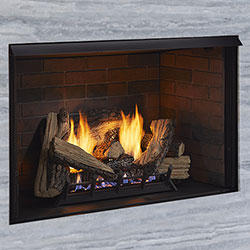 32" Attribute Universal Circulating Flush Face Vent Free Firebox, Multi-tonal Brown Reversible Liner - Monessen