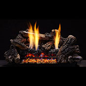 18" Charisma Burncrete Hybrid Logs, 18" Glow Getter ItelliFire Plus Vent Free Burner (Electronic Ignition) - Monessen