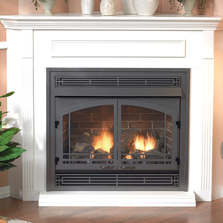 36 Vail Premium Vent Free Fireplace w/ Blower (Millivolt/Pilot)